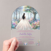 Betoverde tuin Acryl Quinceañera Acryl Uitnodigingen (Insitu (Draagbaar))