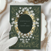 Betoverde tuin Art Nouveau bruiloft Folie Uitnodiging