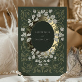 Betoverde tuin Art Nouveau bruiloft Folie Uitnodiging