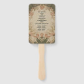 Betoverde tuin Art Nouveau bruiloft Handwaaier (Achterkant)