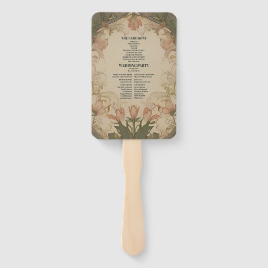 Betoverde tuin Art Nouveau bruiloft Handwaaier