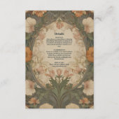 Betoverde tuin Art Nouveau bruiloft Informatiekaartje (Voorkant)