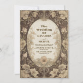 Betoverde tuin Art Nouveau bruiloft Kaart (Voorkant)