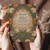 Betoverde tuin Art Nouveau bruiloft Kaart
