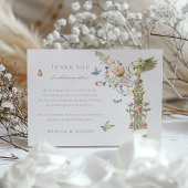 Betoverde tuin bedankje informatiekaartje