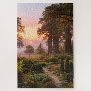 Betoverde Tuin bij Dageraad Majestueuze Bomen Legpuzzel