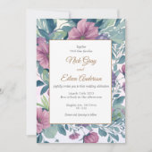 Betoverde Tuin Bloemen Bruiloft Uitnodiging (Voorkant)