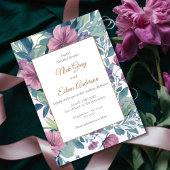 Betoverde Tuin Bloemen Bruiloft Uitnodiging