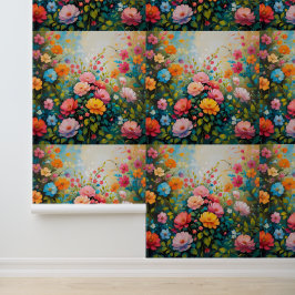Betoverde tuin Bloemen Peel en Stick Behang