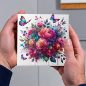 Betoverde Tuin: Bloesem Symfonie Keramische Tegels Tegeltje