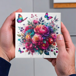 Betoverde Tuin: Bloesem Symfonie Keramische Tegels Tegeltje