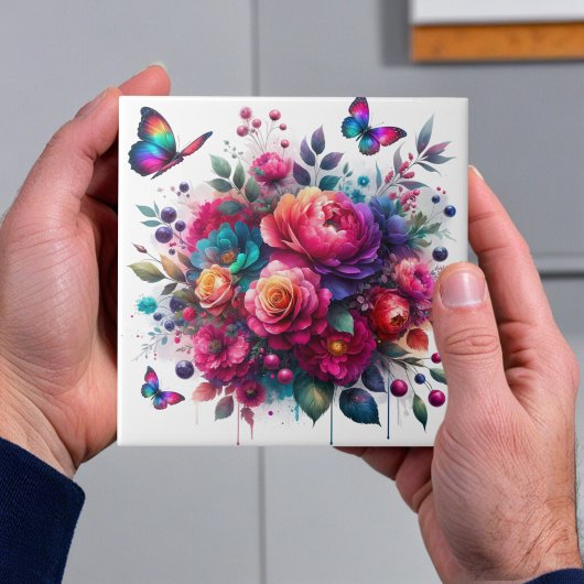 Betoverde Tuin: Bloesem Symfonie Keramische Tegels Tegeltje