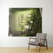 Betoverde Tuin Bos Eik Boom Feest Achtergrond Wandkleed (In Situ (horizontaal))