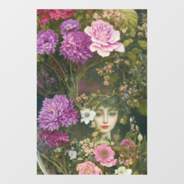 betoverde tuin  botanische fee raam CL Raamsticker