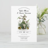 Betoverde tuin Bourgondië bruiloft Kaart (Staand voorkant)