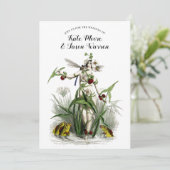 Betoverde tuin Bourgondië bruiloft Kaart (Staand voorkant)