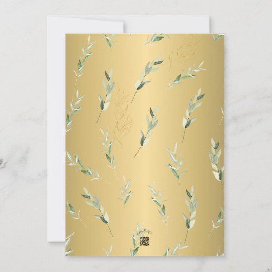 Betoverde tuin: bruids douche uitnodiging (Achterkant)