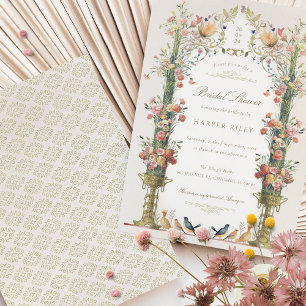 Betoverde Tuin Bruidsdouche Vintage Flair Kaart