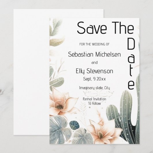 Betoverde Tuin Bruiloft Save The Date Kaart (Voorkant / Achterkant)