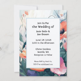 Betoverde tuin bruiloft uitnodiging