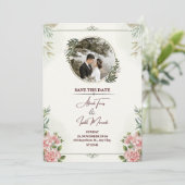 Betoverde tuin bruiloft uitnodiging (Staand voorkant)