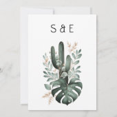 Betoverde tuin bruiloft uitnodiging (Achterkant)