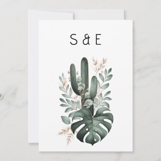 Betoverde tuin bruiloft uitnodiging (Achterkant)