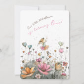 Betoverde Tuin Eerste Verjaardagsfeestje Kaart (Voorkant)