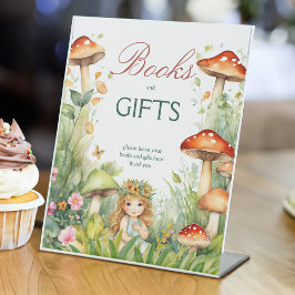Betoverde tuin fee baby shower geschenken tafel reclamebord met voetstuk