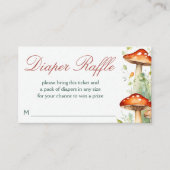 Betoverde tuin fee baby shower luier loterij informatiekaartje (Voorkant)