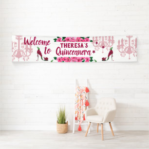 Betoverde Tuin Fee Schoenen - Roze schoenlamp Spandoek