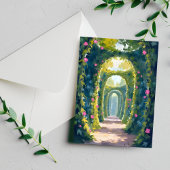 betoverde tuin | Floral Archway Painting Briefkaart