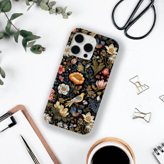 Betoverde Tuin Geel Vogel en Bloemen Case-Mate iPhone Case