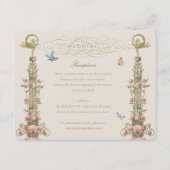 Betoverde Tuin Huwelijksreceptie Kaart (Voorkant)