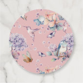 Betoverde tuin kleine fee verjaardagsfeestje bedankjes labels (Achterkant)