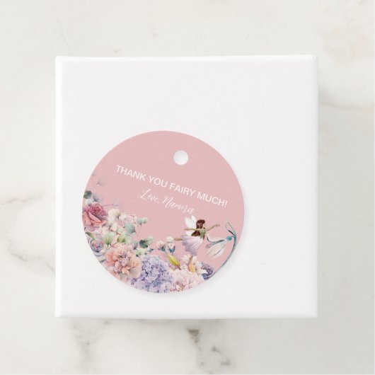 Betoverde tuin kleine fee verjaardagsfeestje bedankjes labels (In situ)