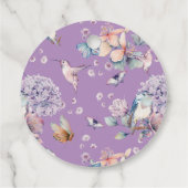 Betoverde tuin kleine fee verjaardagsfeestje bedankjes labels (Achterkant)