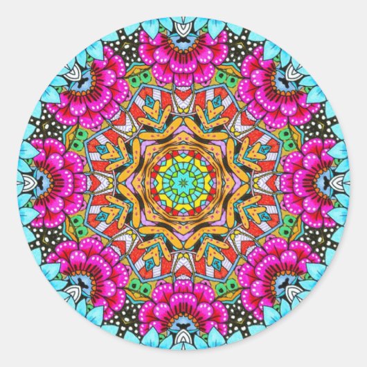 Betoverde tuin Mandala Stickers (Voorkant)
