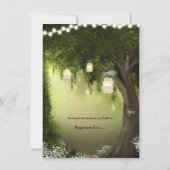 Betoverde tuin met eikenboom Save the Date (Achterkant)