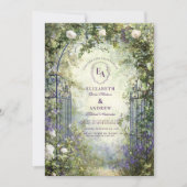 Betoverde Tuin Poort Rustieke Outdoor Wedding Kaart (Voorkant)