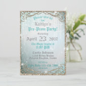 Betoverde tuin pre-prom party kaart (Staand voorkant)