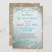 Betoverde tuin pre-prom party kaart (Voorkant / Achterkant)