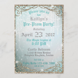 Betoverde tuin pre-prom party kaart