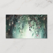 Betoverde Tuin QR Code Online RSVP Bruiloft Informatiekaartje (Achterkant)