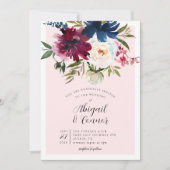 Betoverde Tuin Roze Blush Bourgogne Marine Kaart (Voorkant)