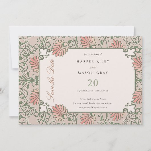 Betoverde tuin Save the Date Bruiloft Kaart (Voorkant)