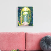 Betoverde Tuin | Schilderij van Bloemboog Canvas Afdruk (Insitu (Woonkamer))