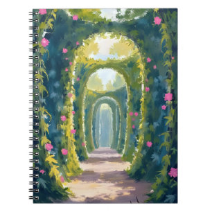 Betoverde Tuin Schilderij van Bloemboog Notitieboek