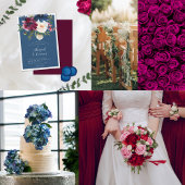 Betoverde Tuin Stoffig Blauw Bourgogne Marine Cadeaulabel