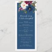 Betoverde Tuin Stoffig Blauw Bourgogne Marine Programmakaart (Voorkant)